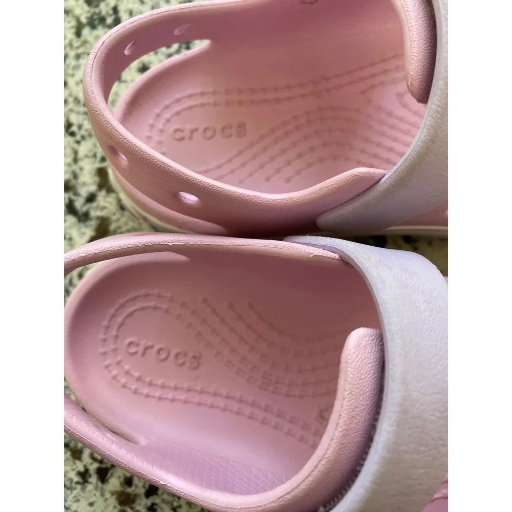 Crocs Bayaband Sandal Kids Size 11 Pink Lavender Excellent Strappy Water Shoe
